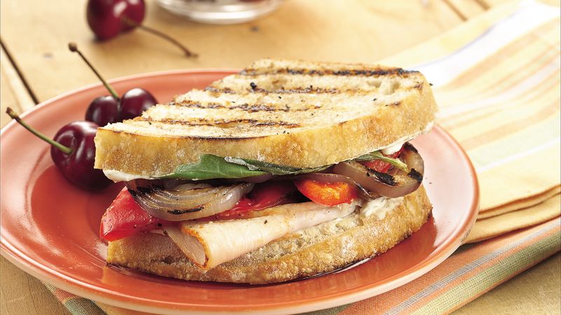 Grilled Veggie-Turkey Sandwiches