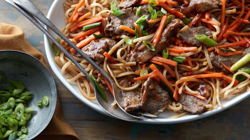 Mongolian Beef And Noodles Recipe Bettycrocker Com