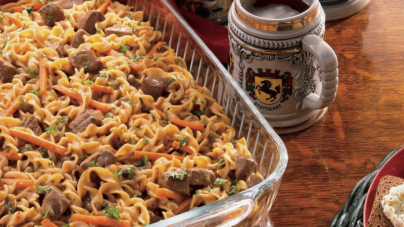 Sauerbraten Noodle Casserole