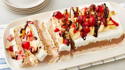 Banana Split Icebox Cake-image