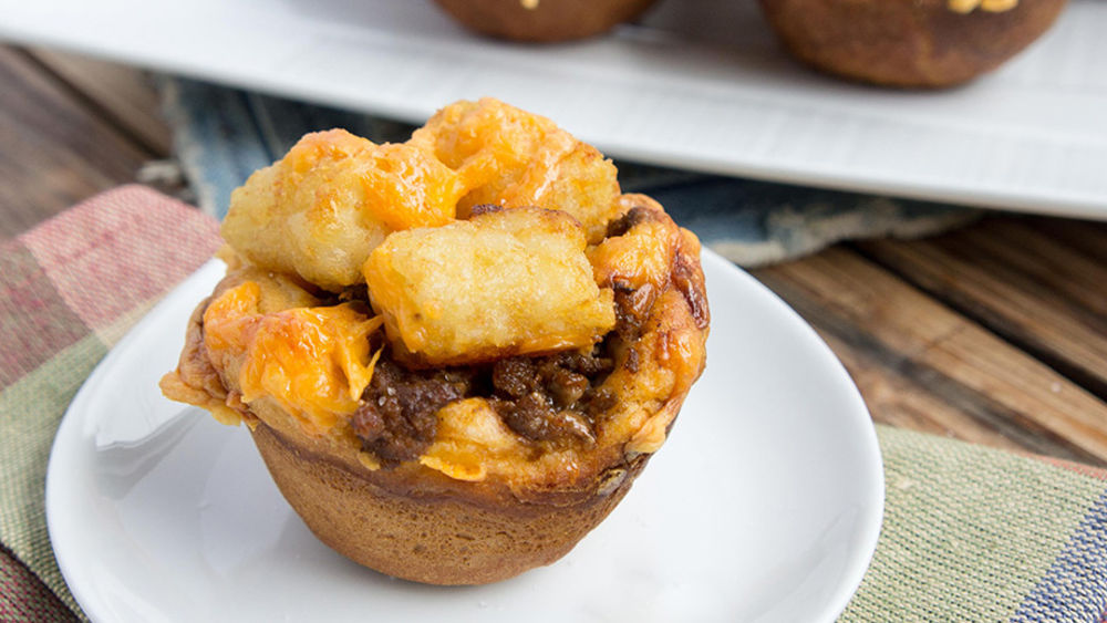Mini Beef and Tater Tot Casseroles Recipe