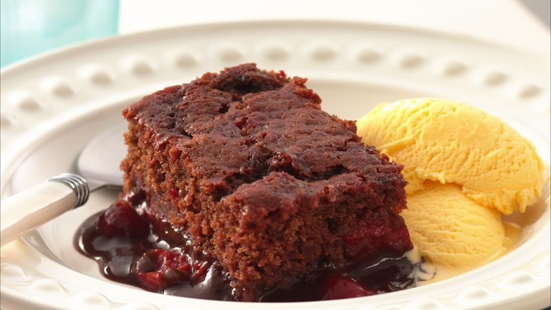 Cherry Chocolate Pudding Cake