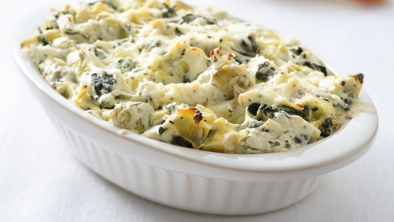 Skinny Spinach Dip with Artichokes