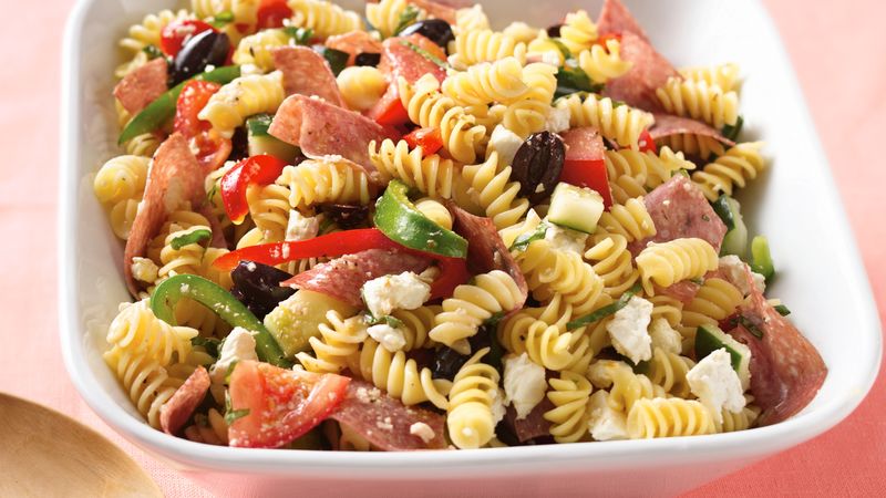 Greek-Style Pasta Salad Recipe - BettyCrocker.com