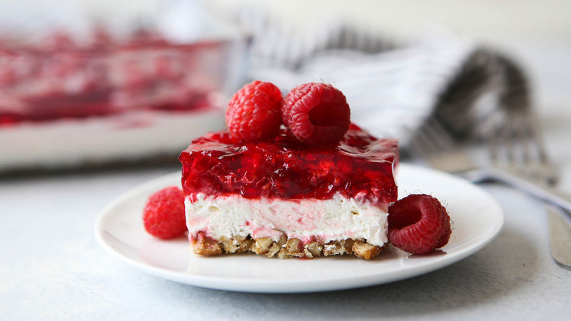 Raspberry Pretzel Salad