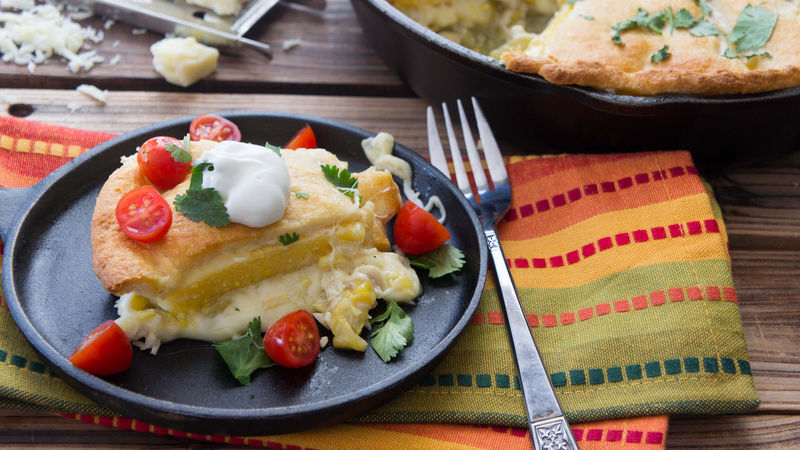 Chicken Tamale Skillet Pie
