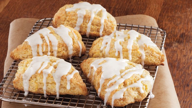 Glazed Orange Ginger Scones Recipe Bettycrocker Com