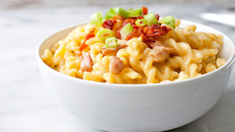 Stovetop Smoked Gouda and Cheddar Fusilli Recipe 