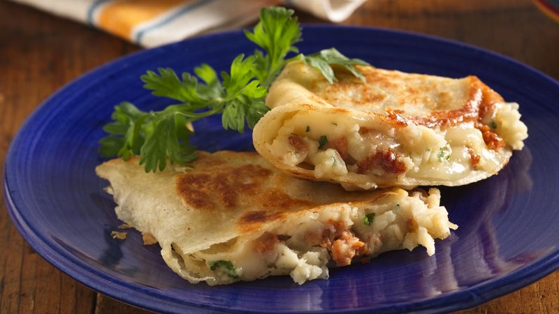 Potato and Sausage Quesadillas