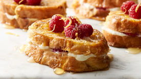 Lemon-Raspberry Ricotta Baked French Toast for Two