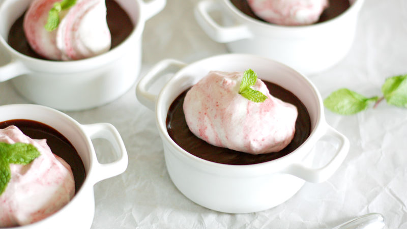 Chocolate-Raspberry Pots de Creme