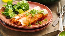 Easy Creamy Chicken Enchiladas