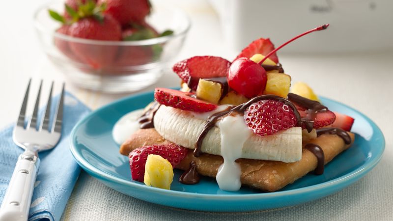 Banana Split Breakfast Strudel