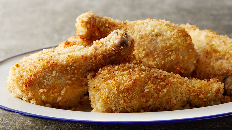 Oven Baked Parmesan And Panko Crusted Chicken Drumsticks Recipe Tablespoon Com