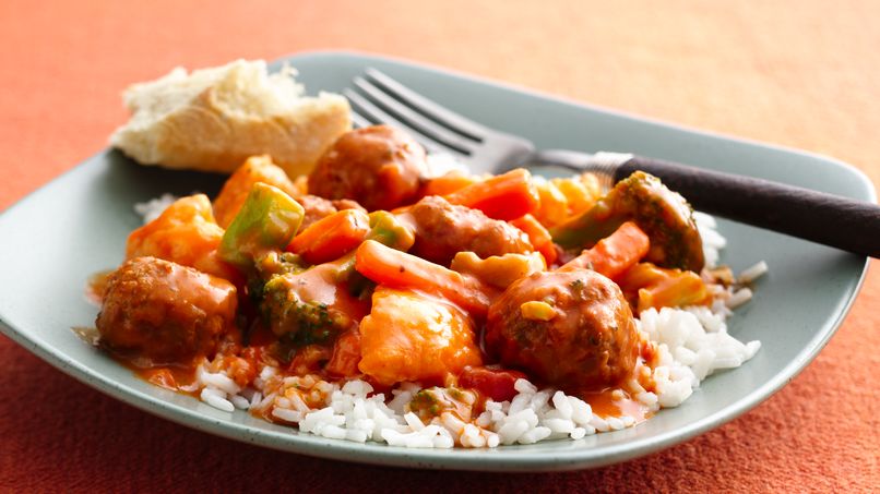 Albóndigas de Carne con Queso y Verduras