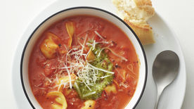 Slow-Cooker Creamy Tomato and Tortellini Soup