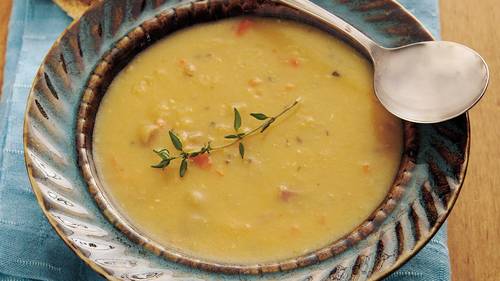 Slow-Cooker Golden Pea and Ham Soup-image