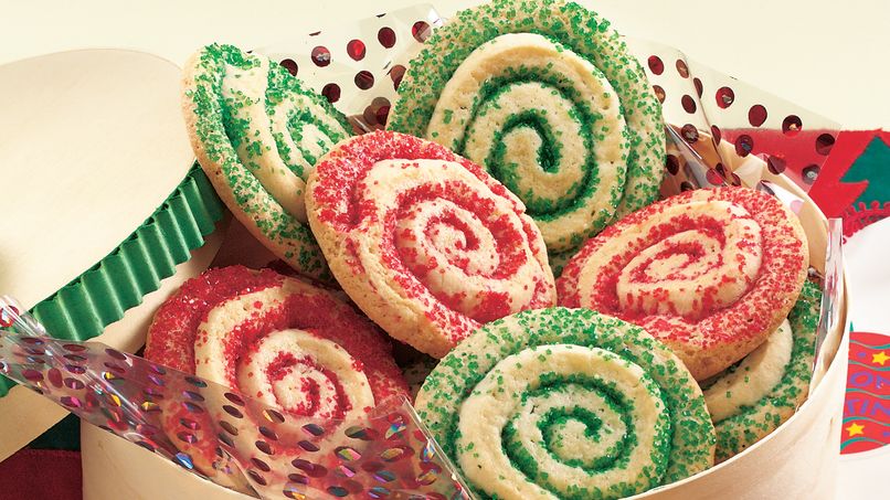 Red and Green Holiday Pinwheels