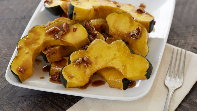 Acorn Squash with Butter Pecan Sauce