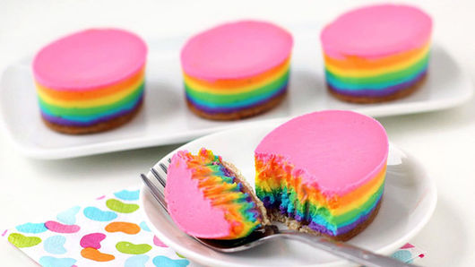 Rainbow Cheesecake Easter Eggs