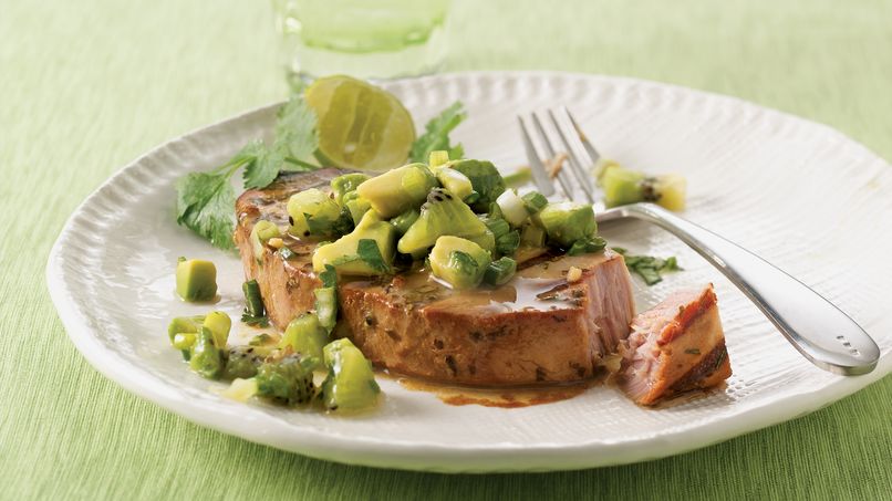 Tuna with Avocado-Kiwi Salsa