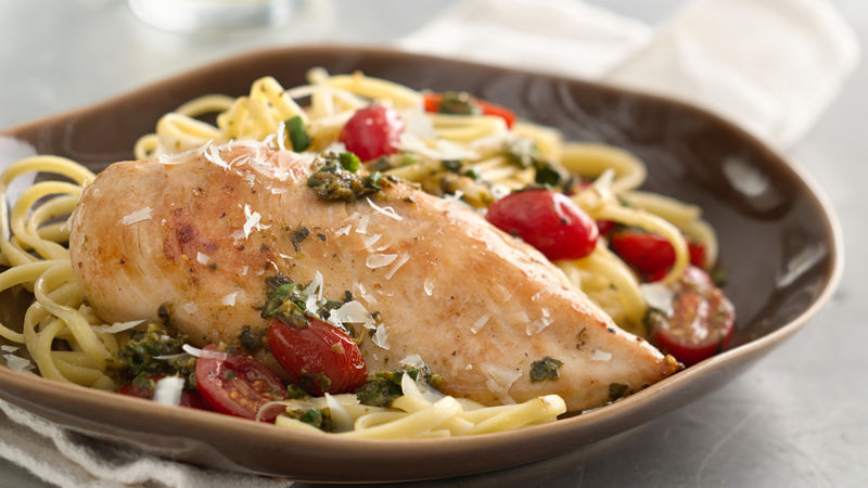 Chicken Breasts with Pesto and Parmesan