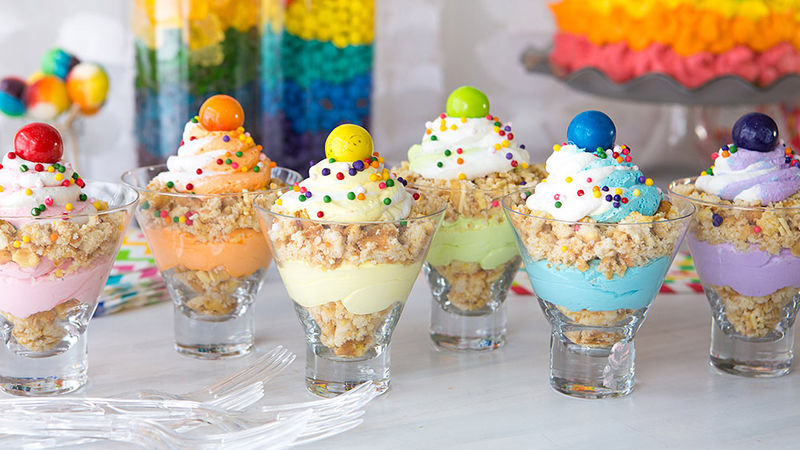 Rainbow Dessert Parfaits Recipe Tablespoon Com