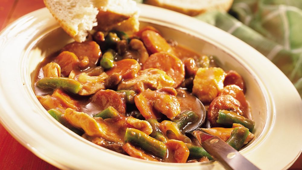 SlowCooked Chicken and Sausage Stew Recipe