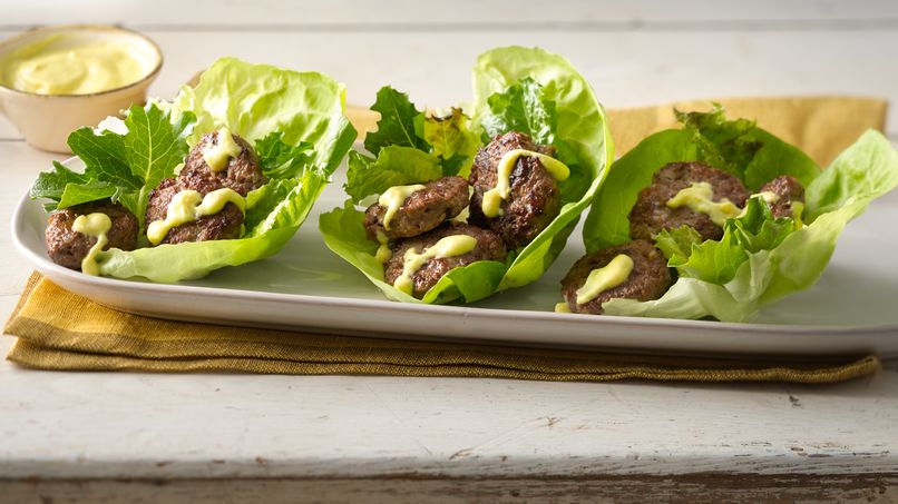 Lettuce Wrapped Bison Sliders