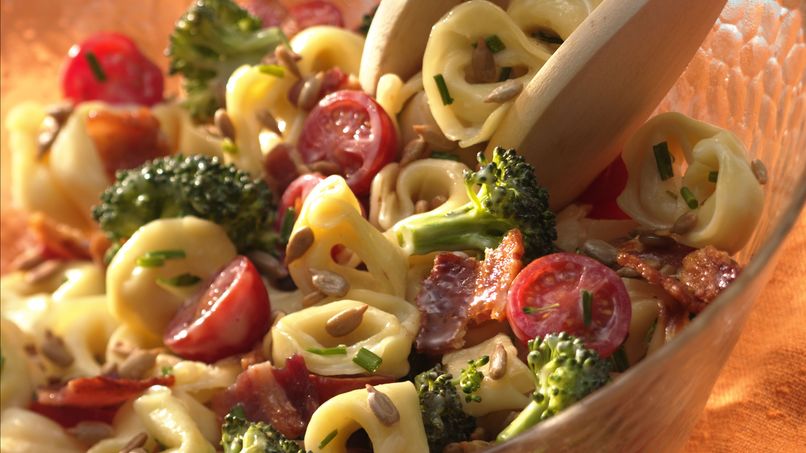 Ensalada de Tortellini, Brócoli y Tocino