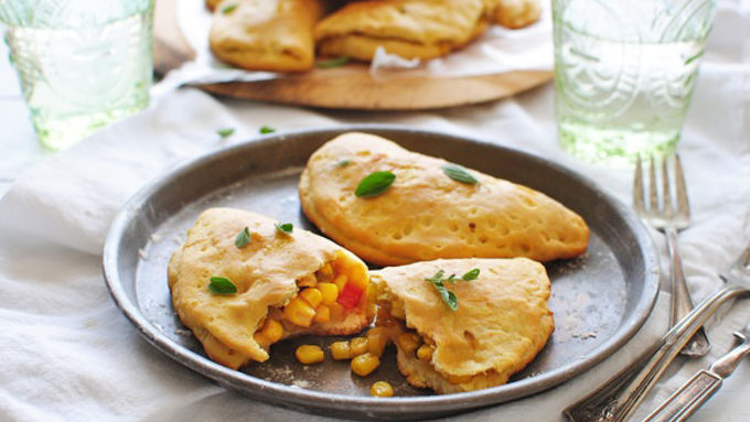 Sweet Corn, Red Pepper and Green Chile Empanadas Recipe  Tablespoon.com