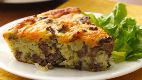 
	Gluten-Free Impossibly Easy Cheeseburger Pie Recipe - BettyCrocker.com
-image