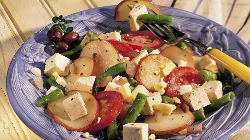 Niçoise Tofu Skillet Supper