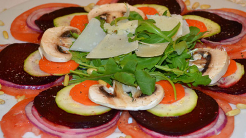 Beet Carpaccio with Champagne Vinaigrette