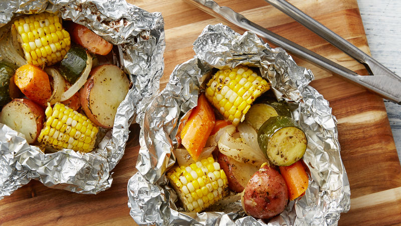 aluminum foil cooking on the grill