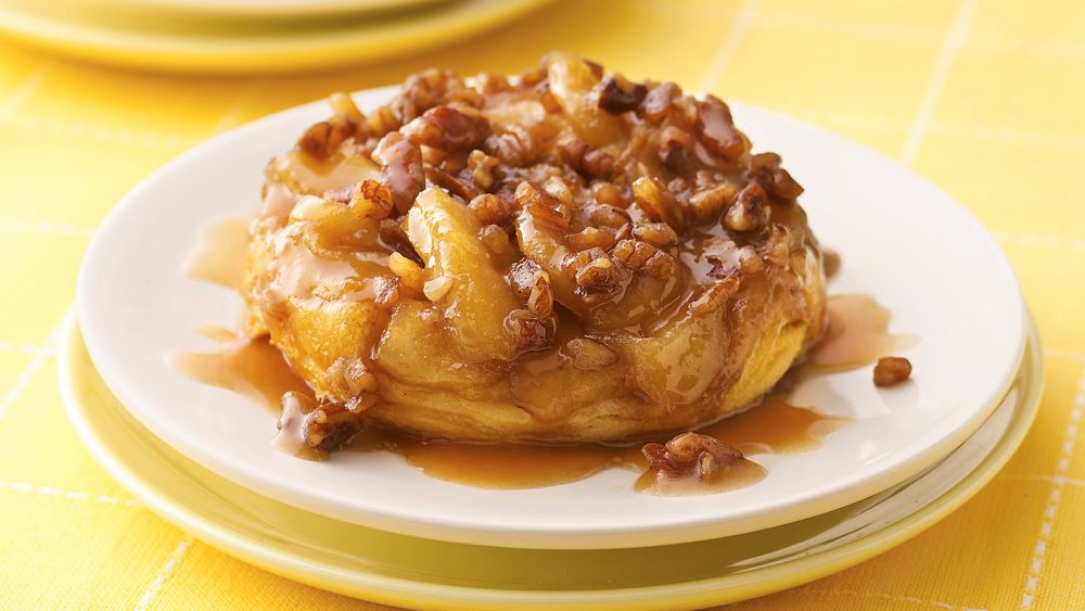 Who doesn't love a diy dessert bar?! Dessert With Biscuits - Upside-Down Caramel-Apple Biscuits recipe from Pillsbury.com