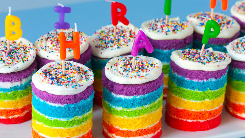 how to make a rainbow shaped cake