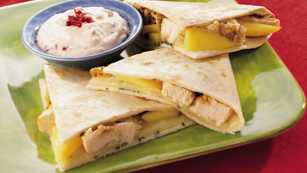 Chicken and Monterey Jack Cheese Quesadillas recipe from