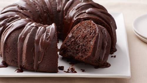 Chocolate Glazed Chocolate Cake-image