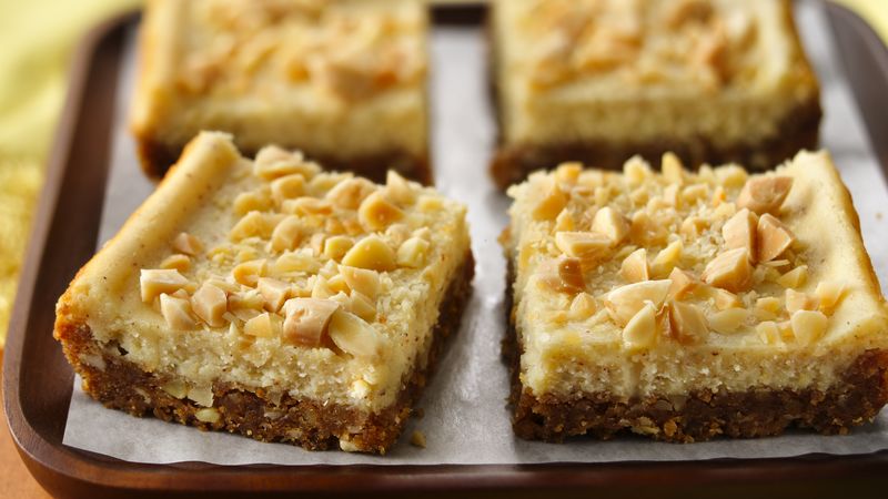 Eggnog Cheesecake Bars