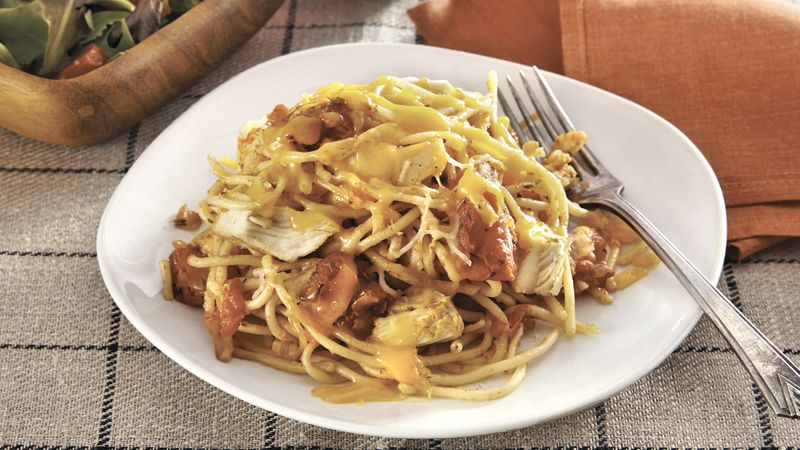 Cheesy Chicken Spaghetti