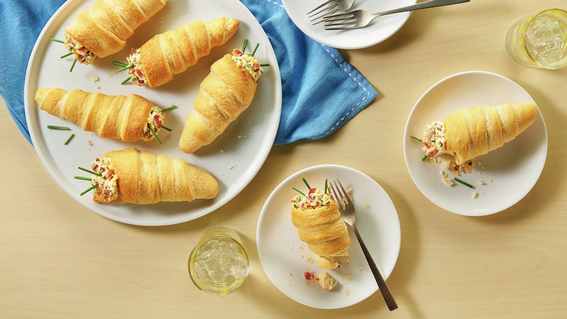 Cheddar-Bacon Stuffed Crescent Roll Carrots