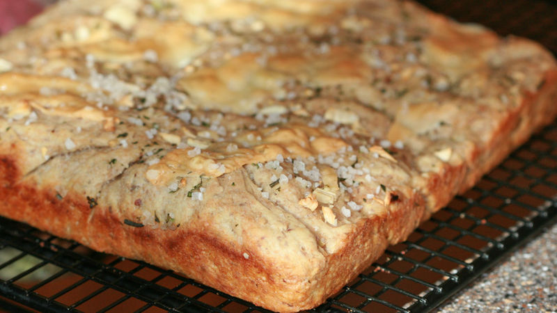 Multi-Grain Focaccia with Herbs and Garlic