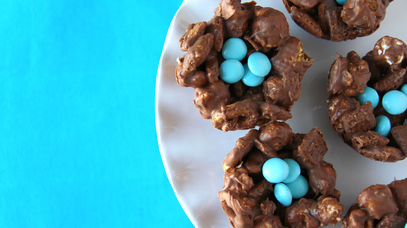 No-Bake Chocolate Chex Mix™ Popped Nests