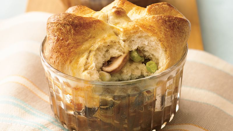 Mongolian Steak & String Beans Pot Pies