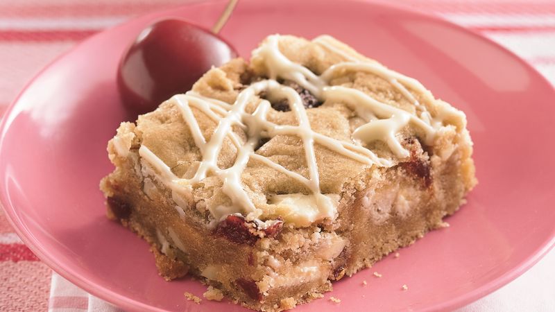 White Chocolate-Cherry Blondies