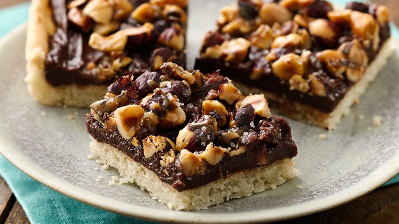 Candied Hazelnut Truffle Bars