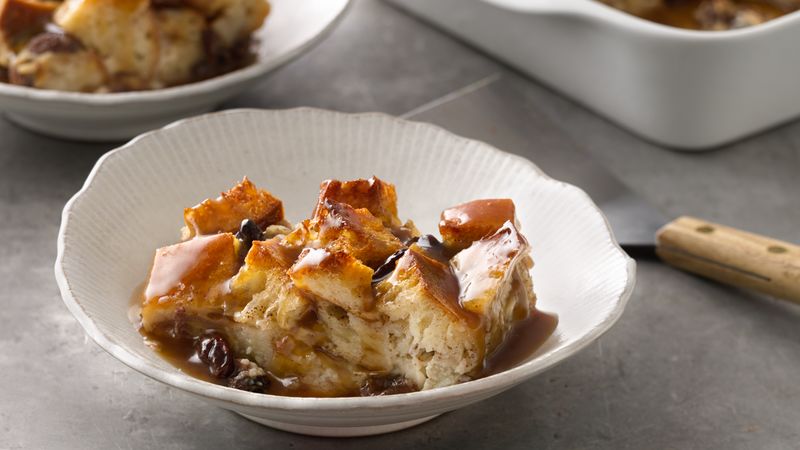 Bread Pudding With Bourbon Sauce Recipe Bettycrocker Com