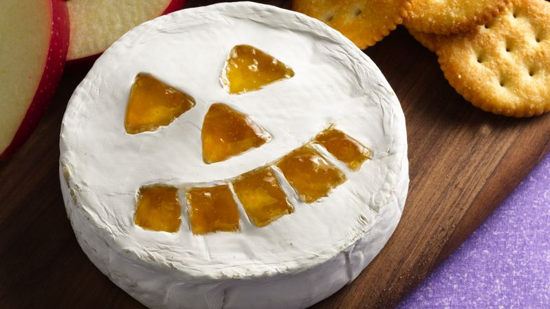 Warm Brie Jack-o'-Lantern