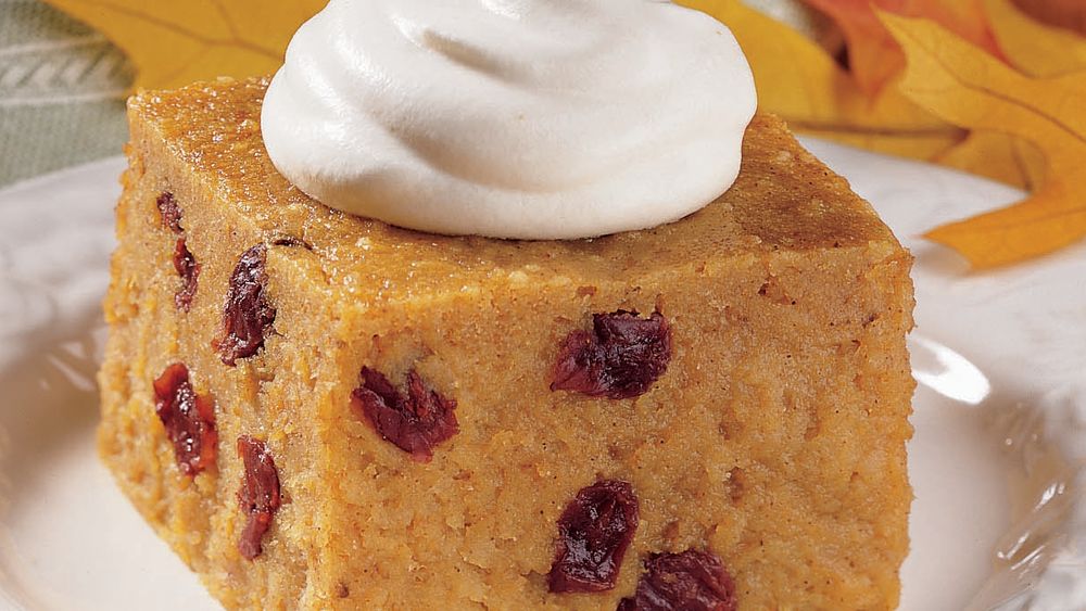 Pumpkin Bread Pudding with Ginger Cream recipe from